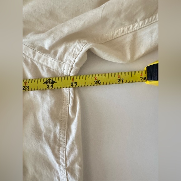 Buck Mason Men’s XXL Off White Draped Twill One Pocket Long Sleeve Shirt Cotton - Picture 8 of 11